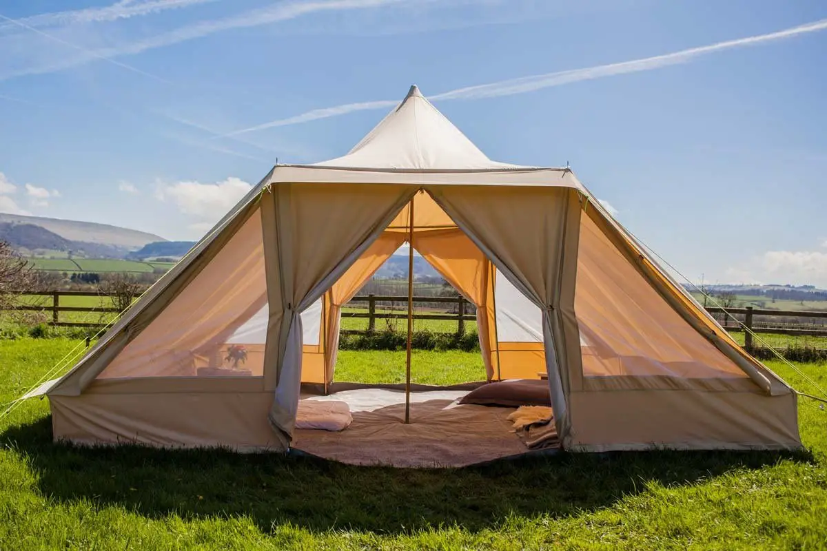 log cabin camping tent